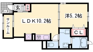 メゾングレーヌ網干新在家Ａの物件間取画像